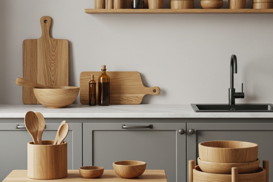 kitchen set minimalis dari kayu
