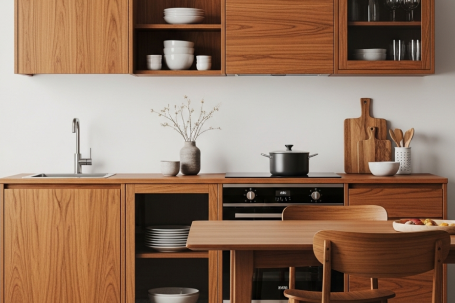 kitchen set minimalis kayu jati